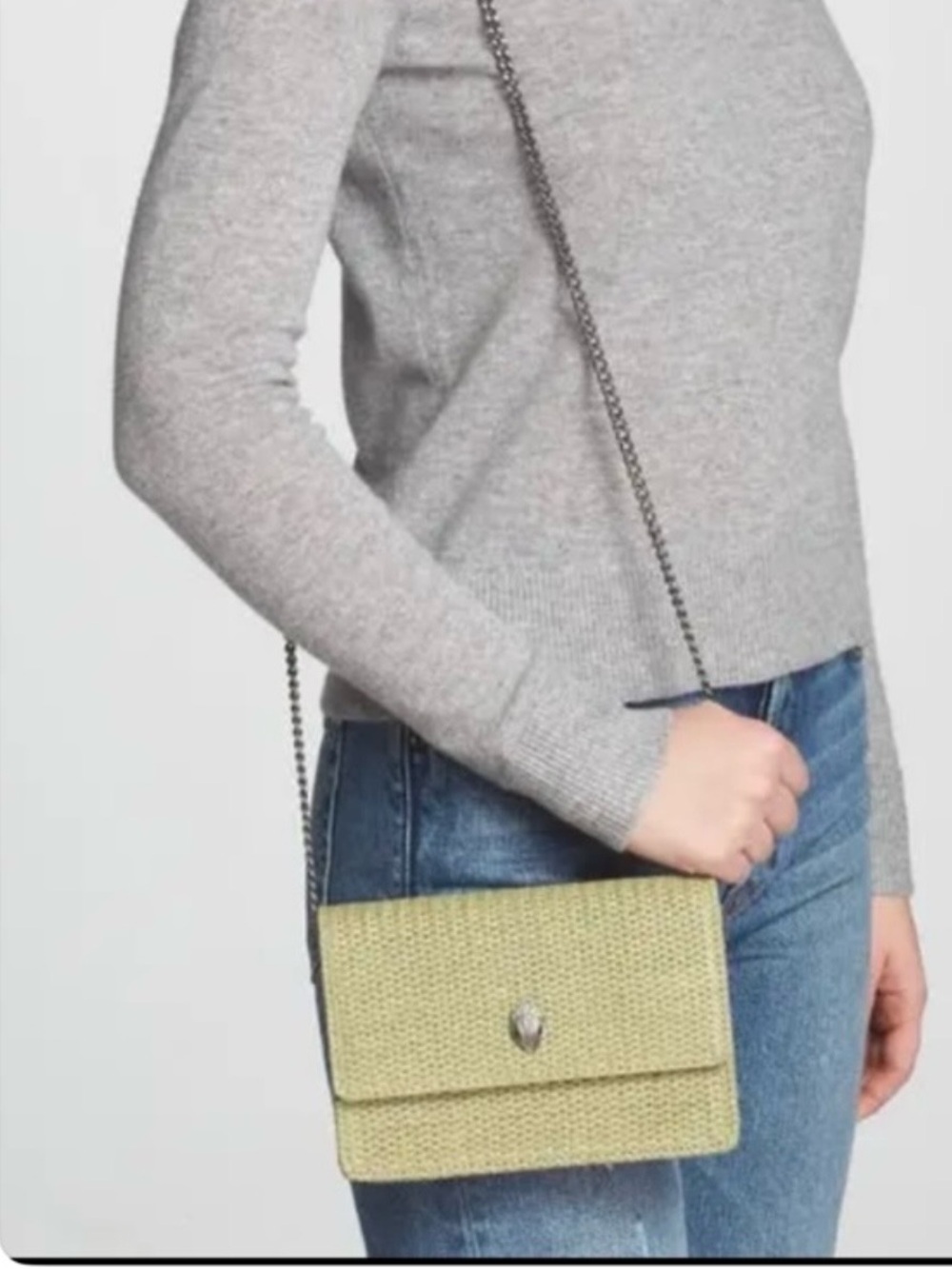 🔥🔥New - Kurt Geiger extra mini Shoreditch crossbody bag purse pale green